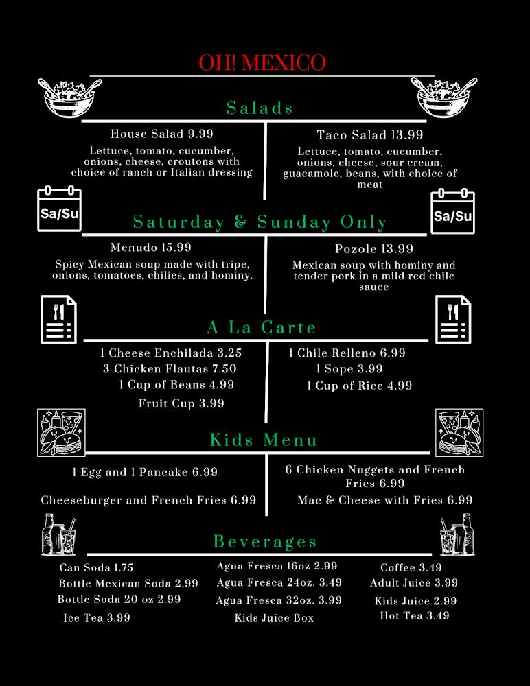 Oh! Mexico Menu image 2